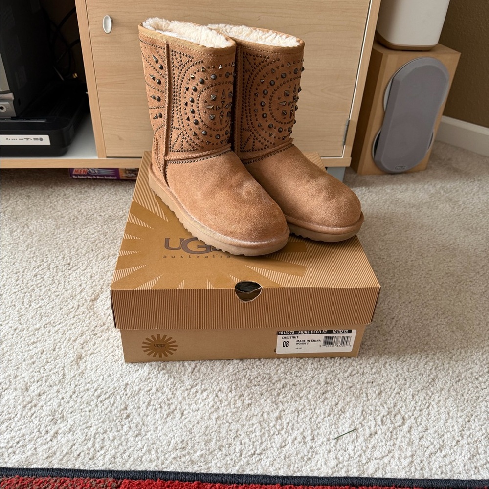 UGG Women's Brown Embellished Boots